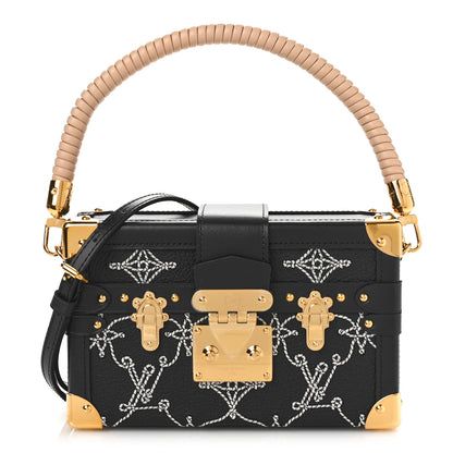 Louis Vuitton Calfskin Nautical Monogram Petite Malle Navy Blue 1 of 8
