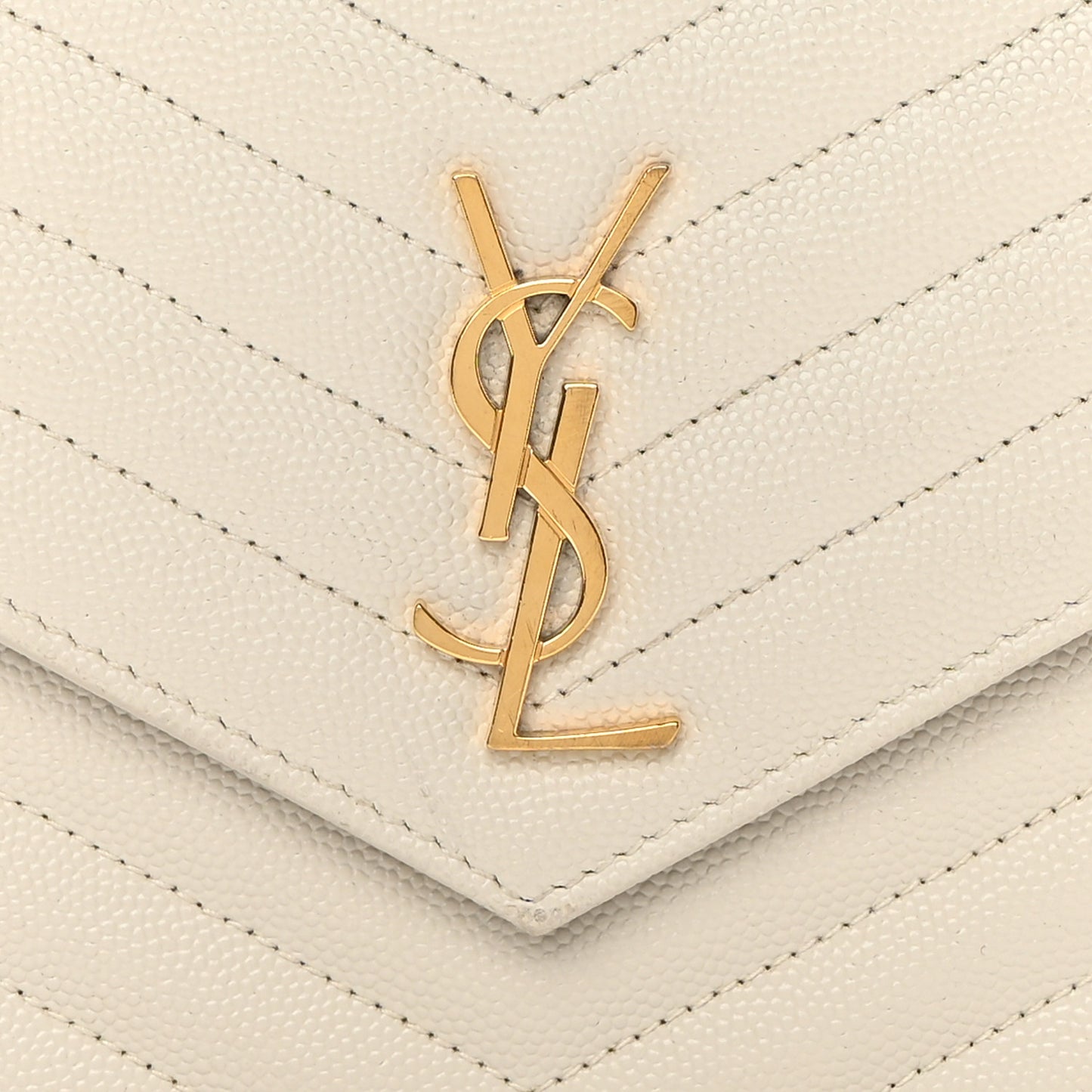 Grain De Poudre Matelasse Chevron Monogram Envelope Chain Wallet Nude Powder