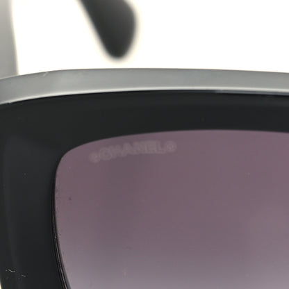 Chanel Acetate Rectangle Sunglasses 5435 Black 4 of 8