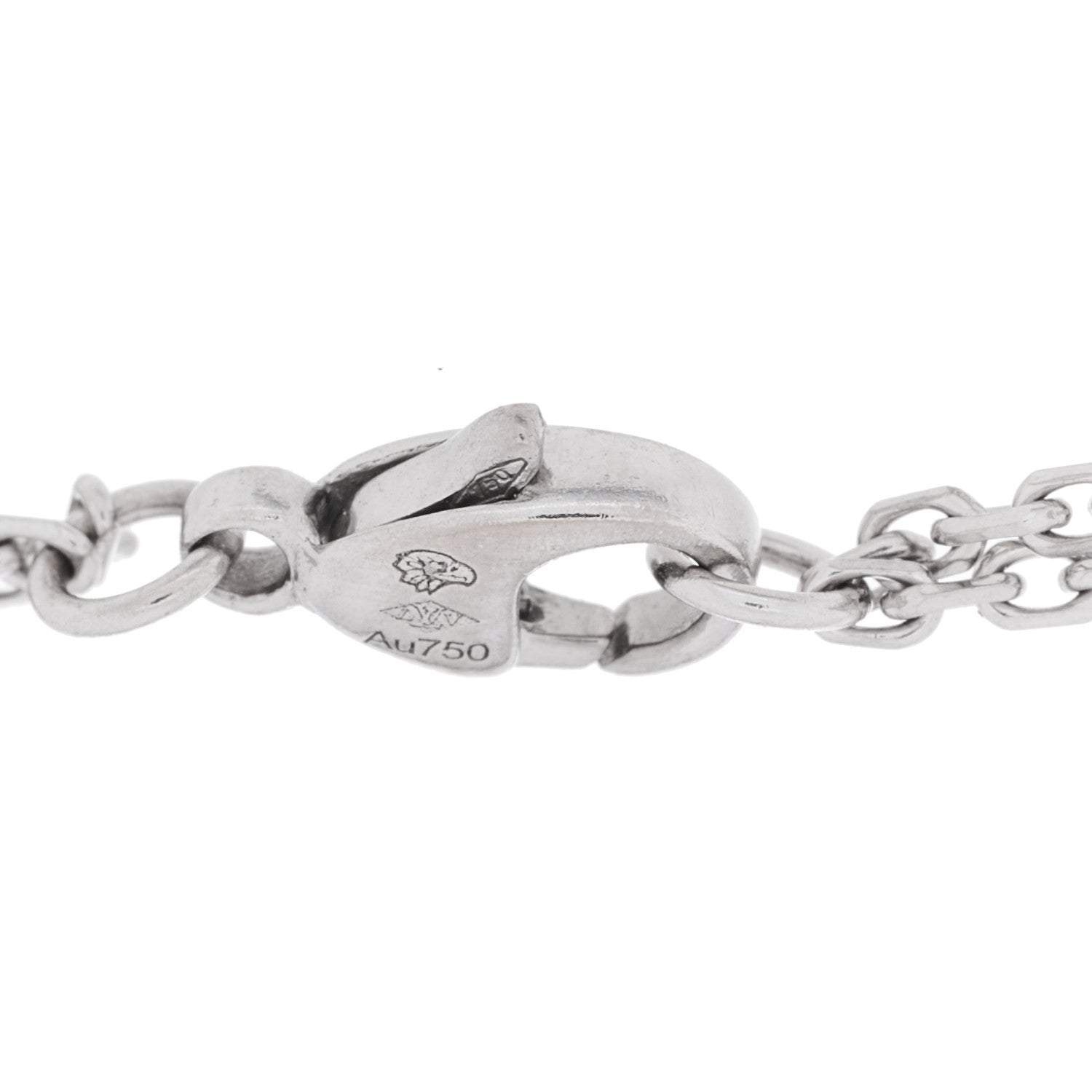 Louis Vuitton 18K White Gold Empreinte Chain Bracelet 3 of 4
