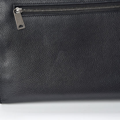 Celine Drummed Calfskin Suede Small Trapeze Black 9 of 19