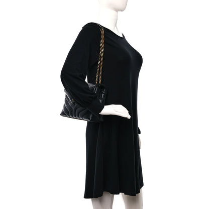 Saint Laurent Calfskin Y Quilted Monogram Small Loulou Chain Satchel Black 2 of 8