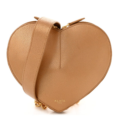Alaia Metallic Goatskin Le Coeur Chain Bag Cuivre 1 of 11
