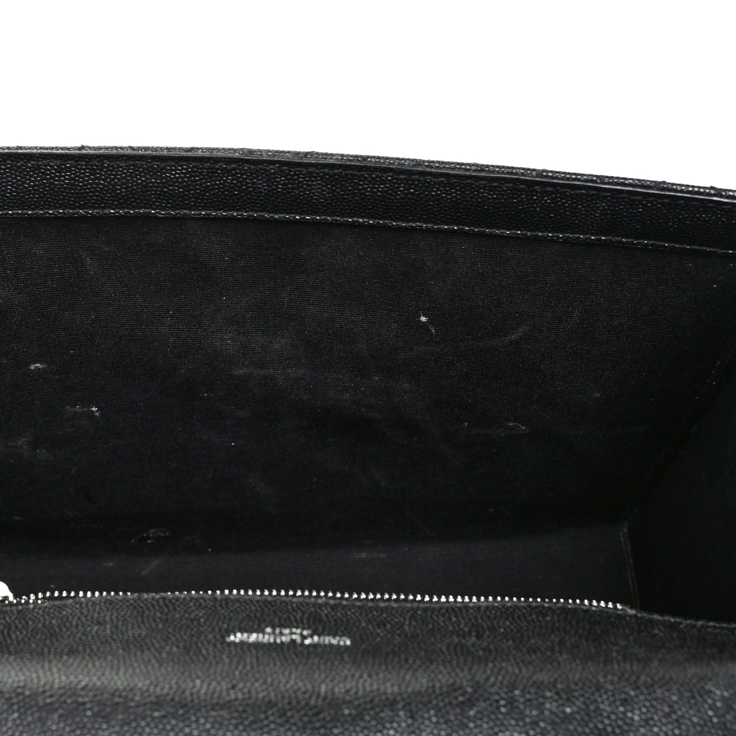 Grain De Poudre Textured Mixed Matelasse Large Triquilt Monogram Satchel Black