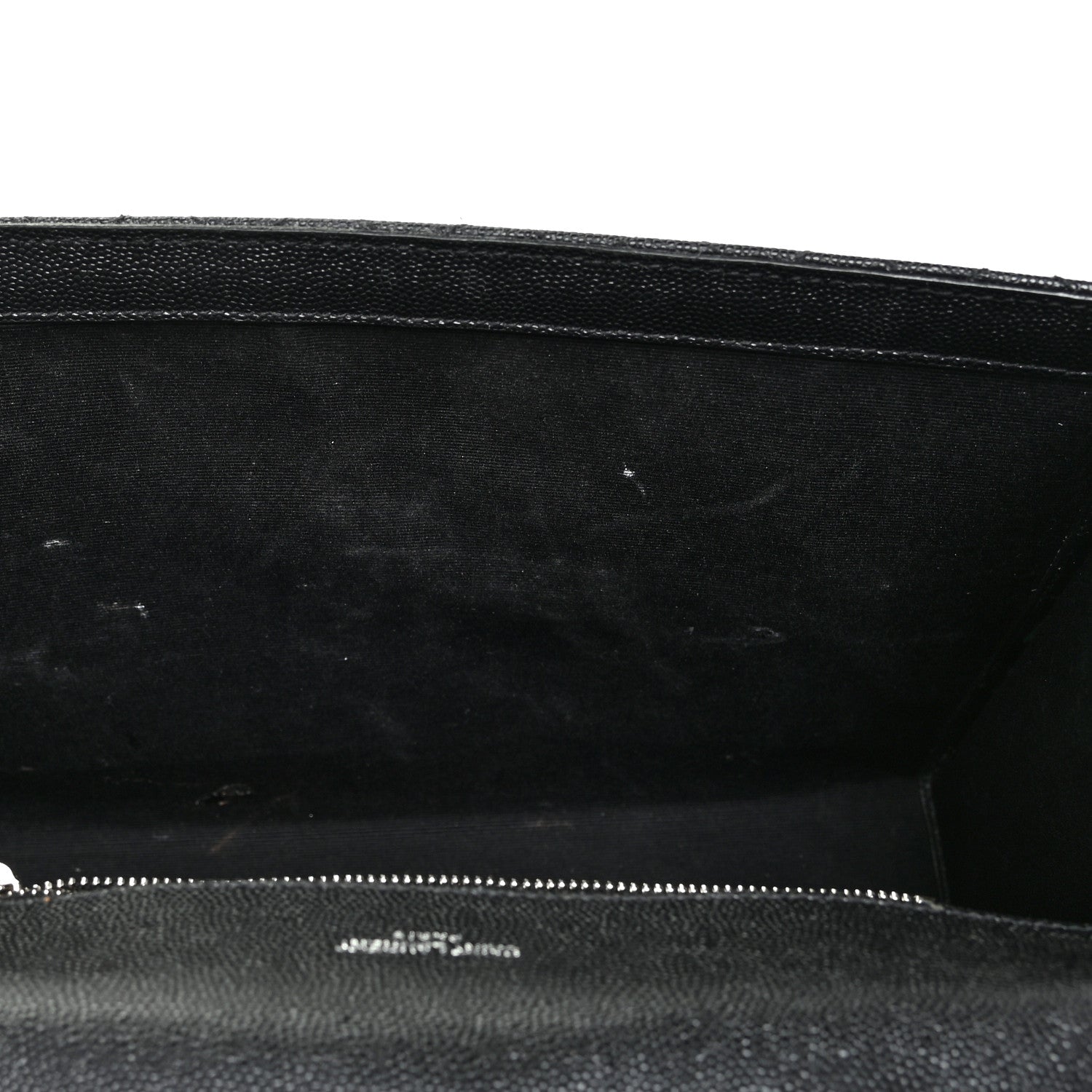Saint Laurent Grain De Poudre Textured Mixed Matelasse Large Triquilt Monogram Satchel Black 18 of 31