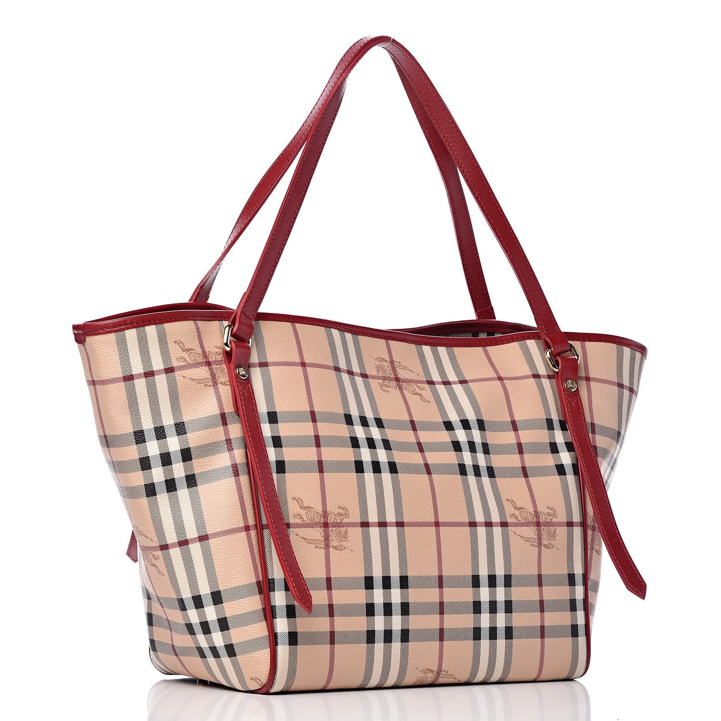 Haymarket Check Small Canterbury Tote Coral Red