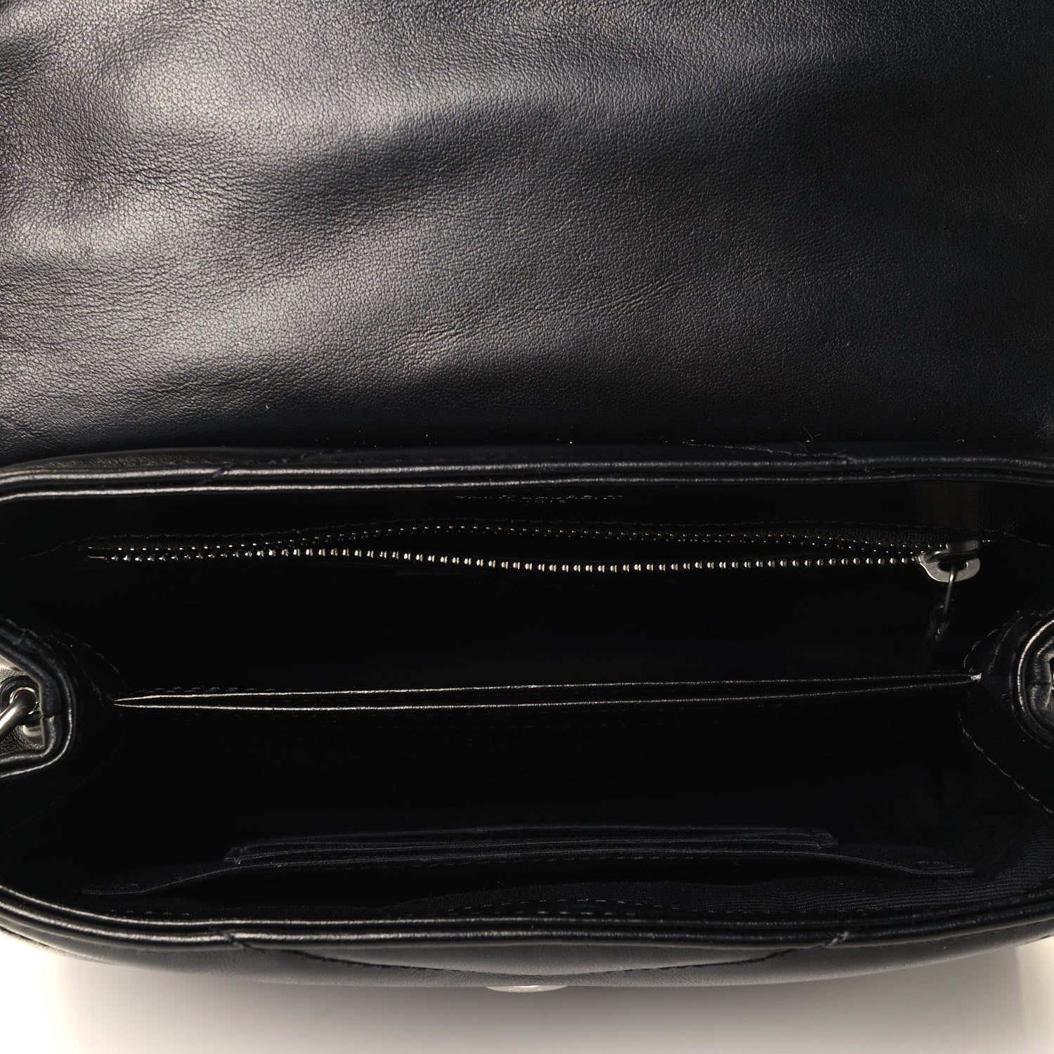 Saint Laurent Calfskin Y Quilted Monogram Toy Loulou Crossbody Bag Black 4 of 4