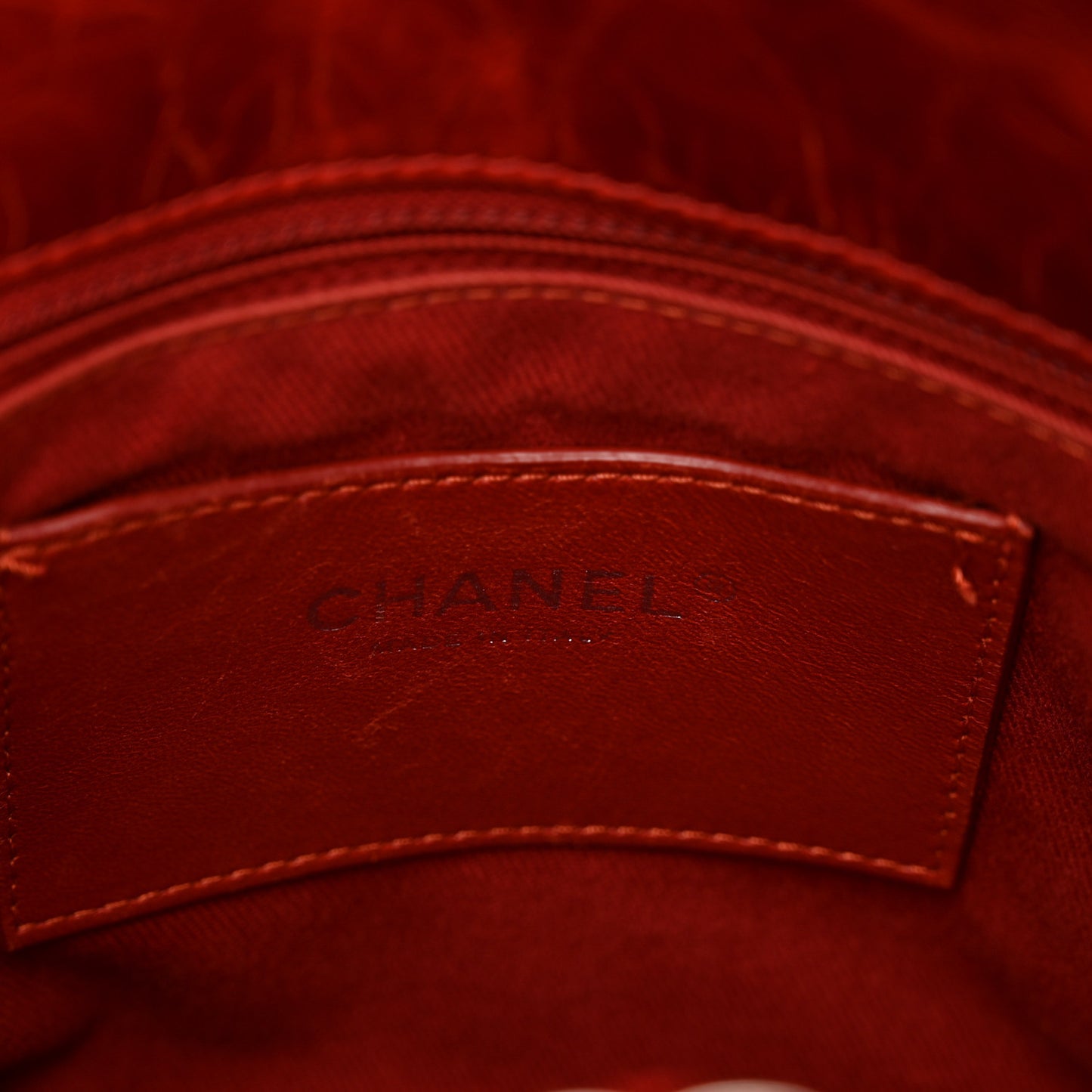 Glazed Calfskin Quilted Large Just Mademoiselle Bowling Bag Red