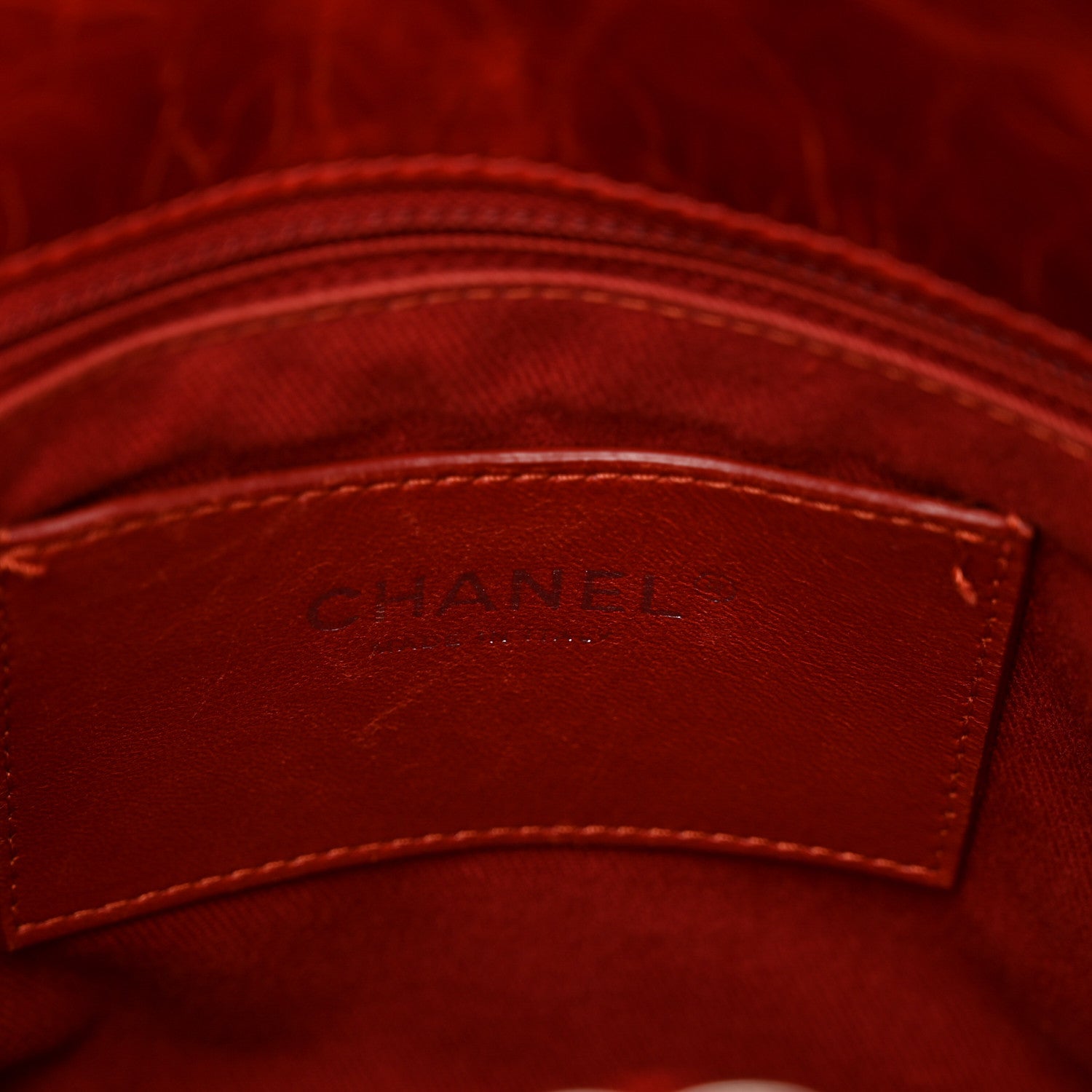 Chanel Glazed Calfskin Quilted Large Just Mademoiselle Bowling Bag Red 8 of 13