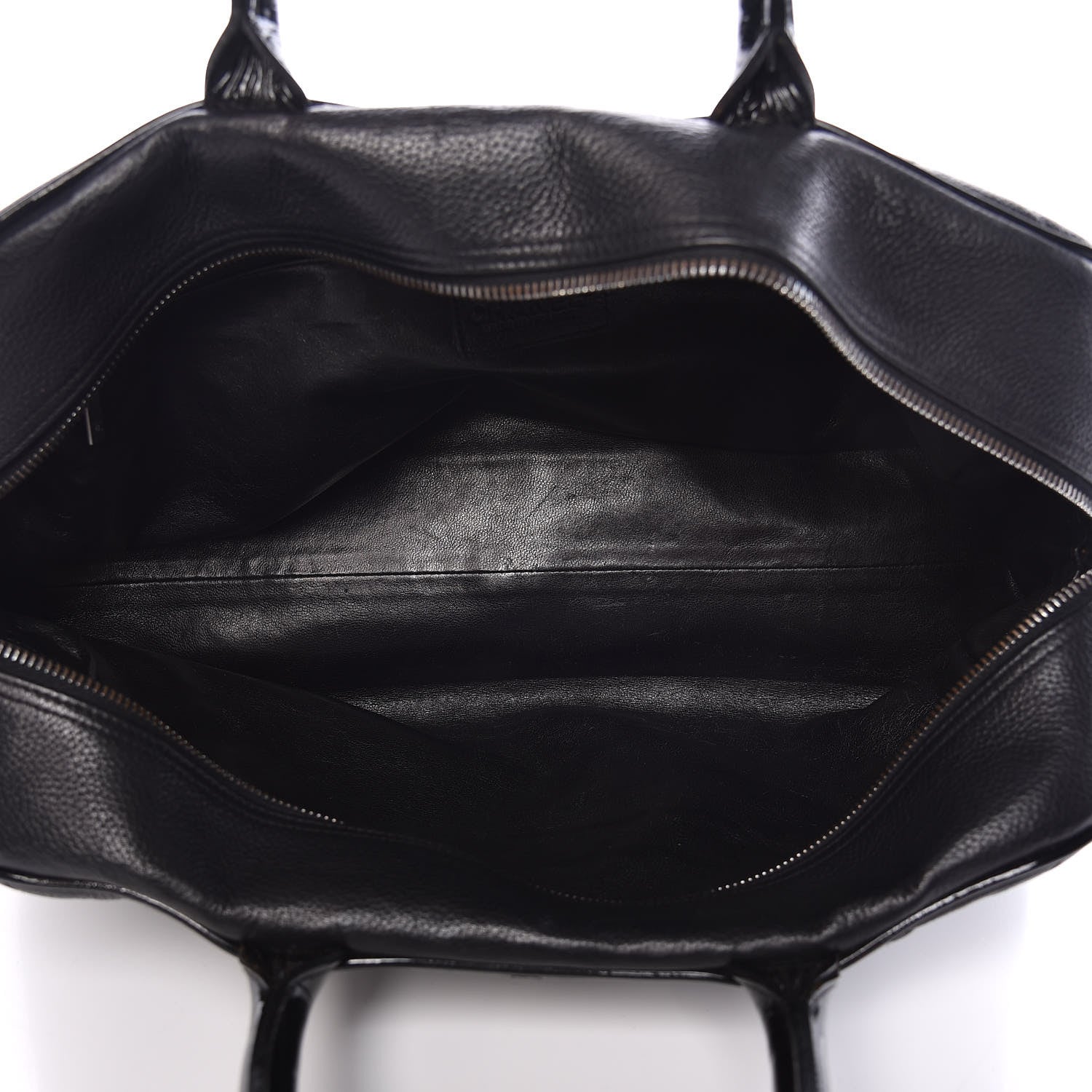 Chanel Caviar Patent Quilted Large Bowler Black 5 of 13