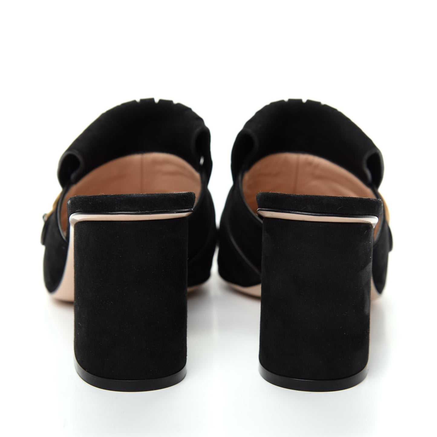 Kid Scamosciato GG Marmont Fringe 75mm Slide Sandals 37 Black