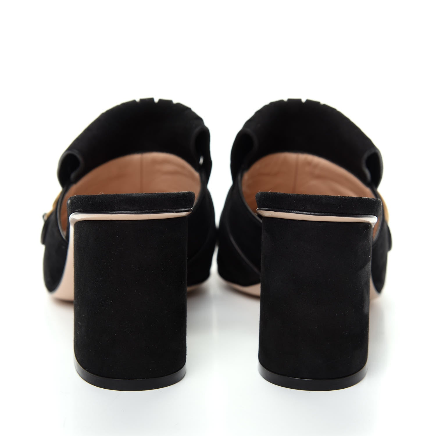 Gucci Kid Scamosciato GG Marmont Fringe 75mm Slide Sandals 37 Black 7 of 10