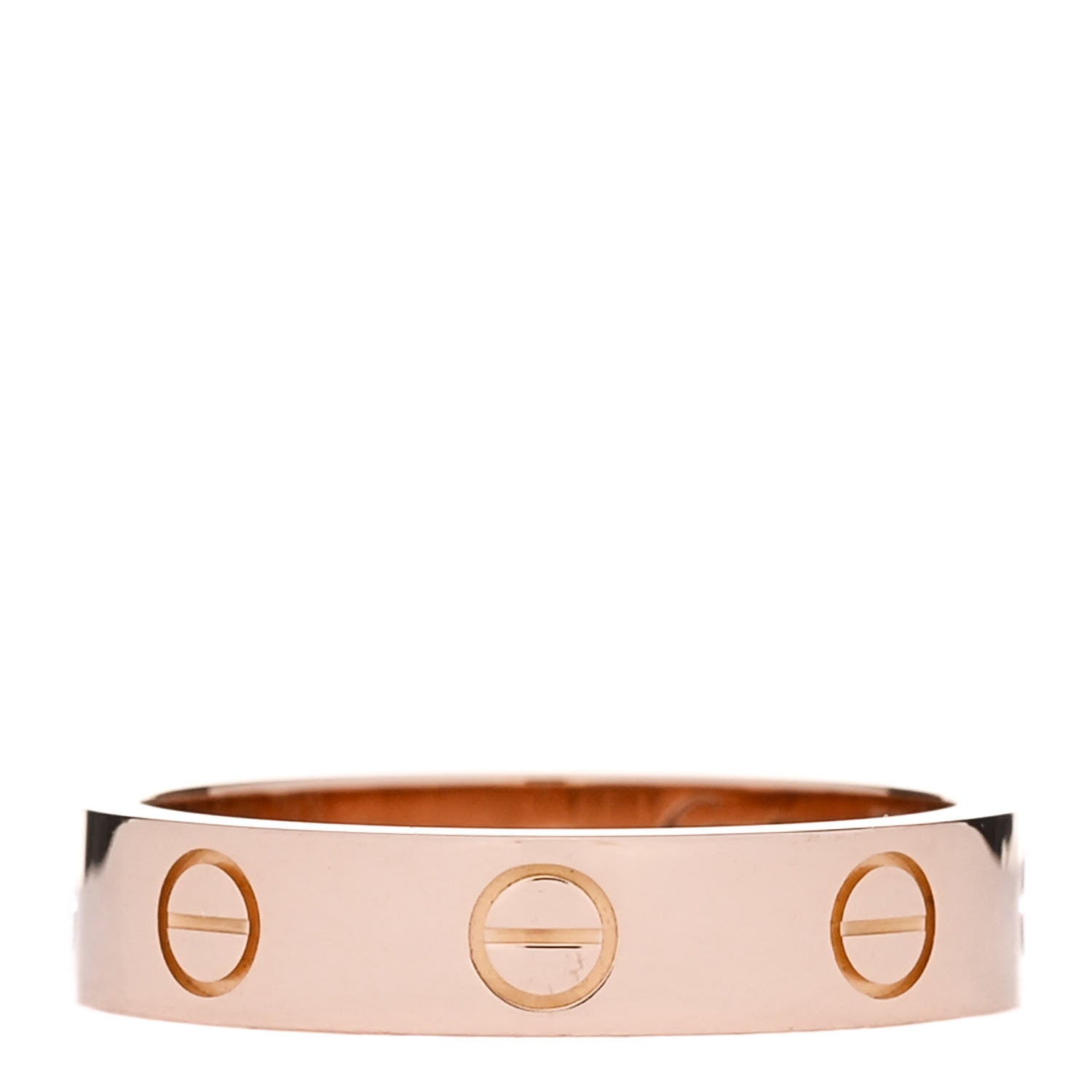 Cartier 18K Pink Gold Diamond 4mm LOVE Wedding Band Ring 50 5.25 3 of 4