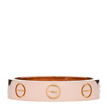 Cartier 18K Pink Gold Diamond 4mm LOVE Wedding Band Ring 50 5.25 3 of 4