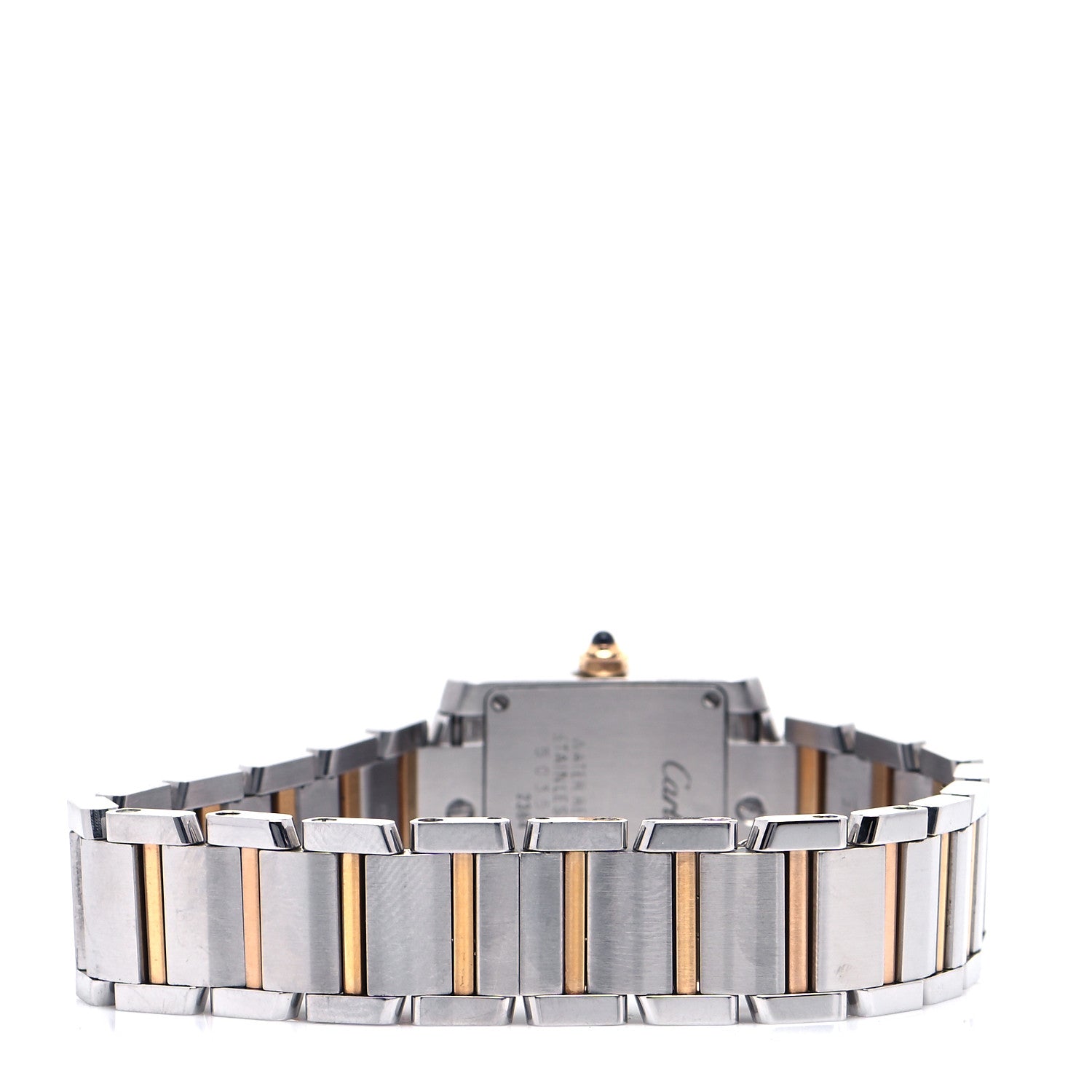 Cartier Stainless Steel 18K Pink Gold Mother of Pearl 20mm Tank Francaise Quartz Watch 3 of 4