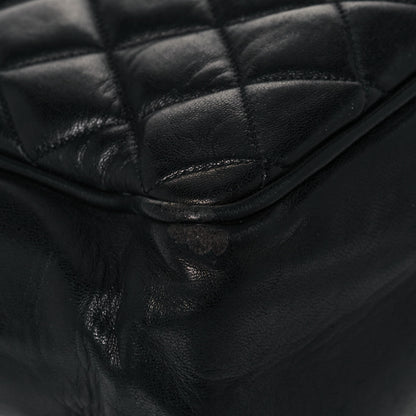 Chanel Lambskin Quilted Shopping Tote Black 10 of 18