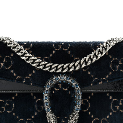 Gucci Velvet Skipper Crystal GG Monogram Small Dionysus Shoulder Bag Blue Beige Black 8 of 10