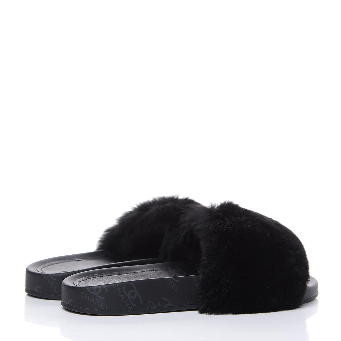 Orylag Rabbit Fur Mules 37 Black