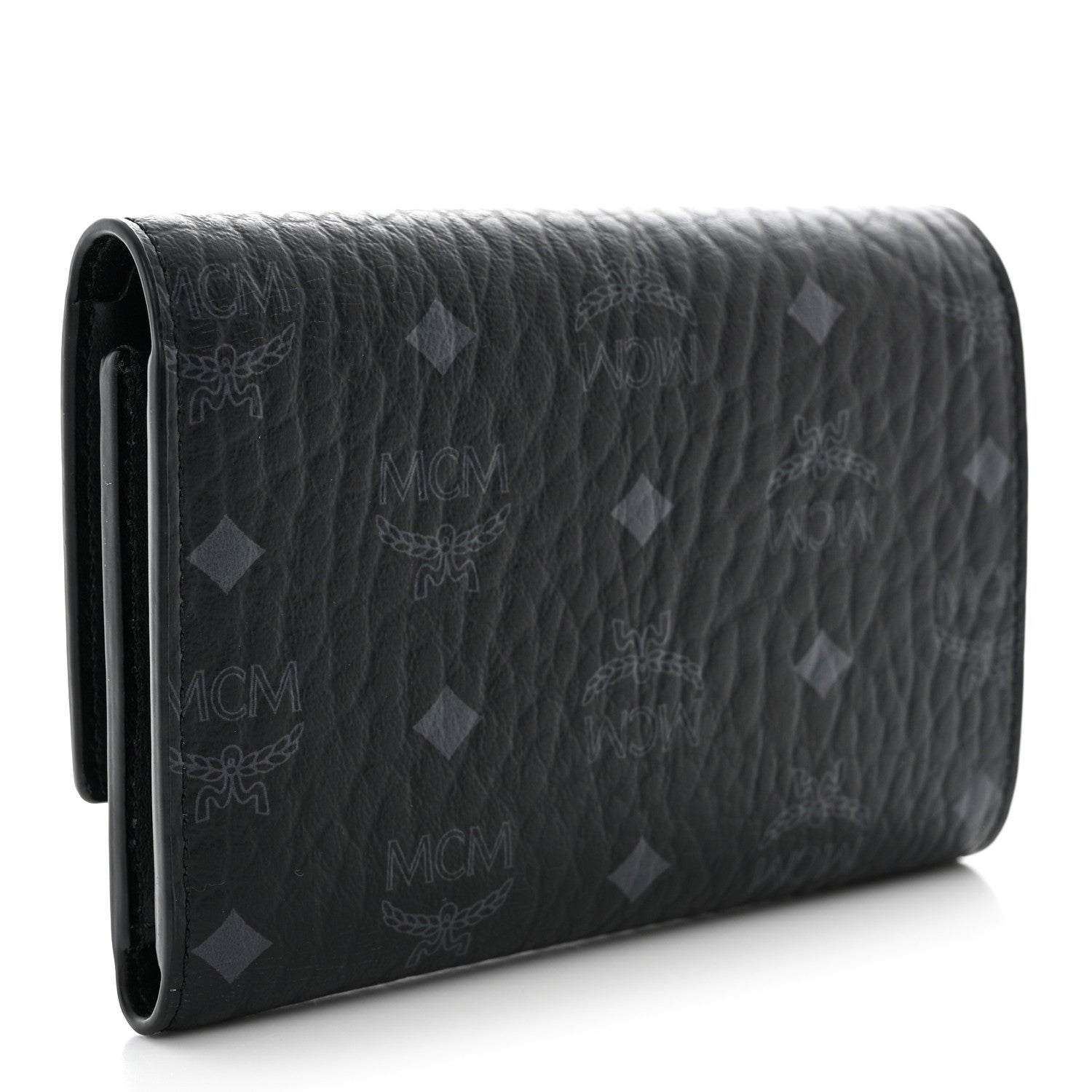 MCM Visetos Small Aren Trifold Wallet Black 3 of 9