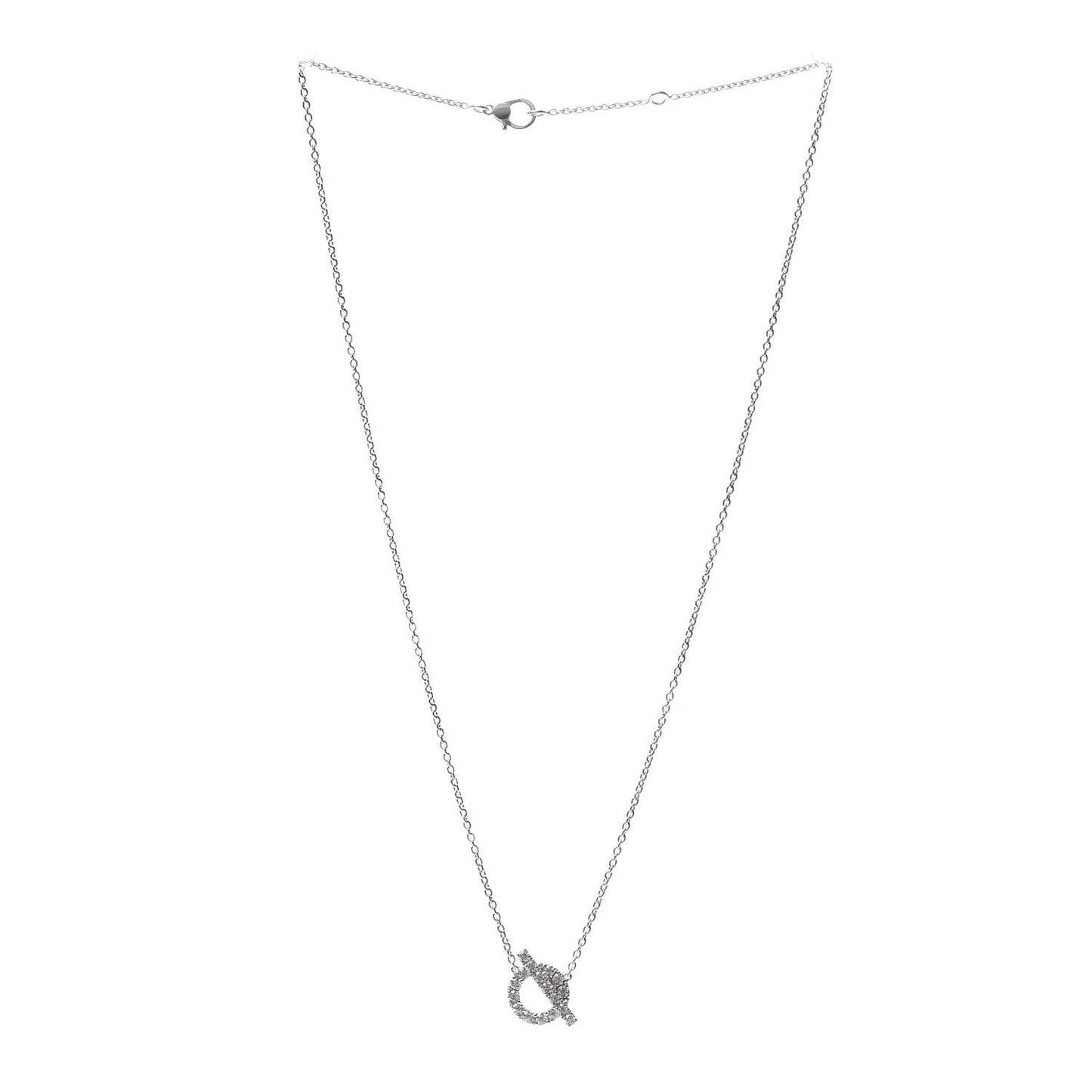 18K White Gold Diamond Finesse Pendant Necklace