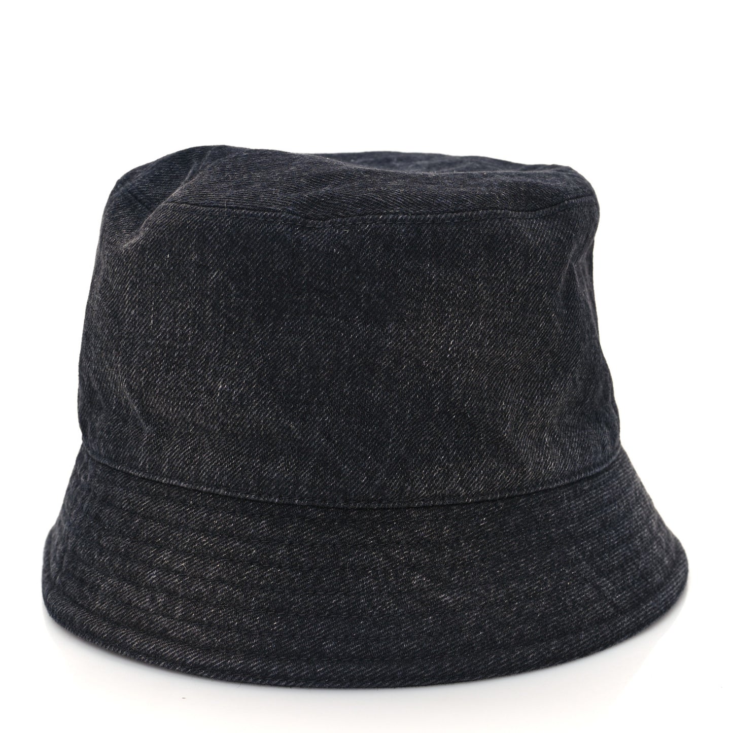 Denim Metal Triangle Logo Bucket Hat M Black