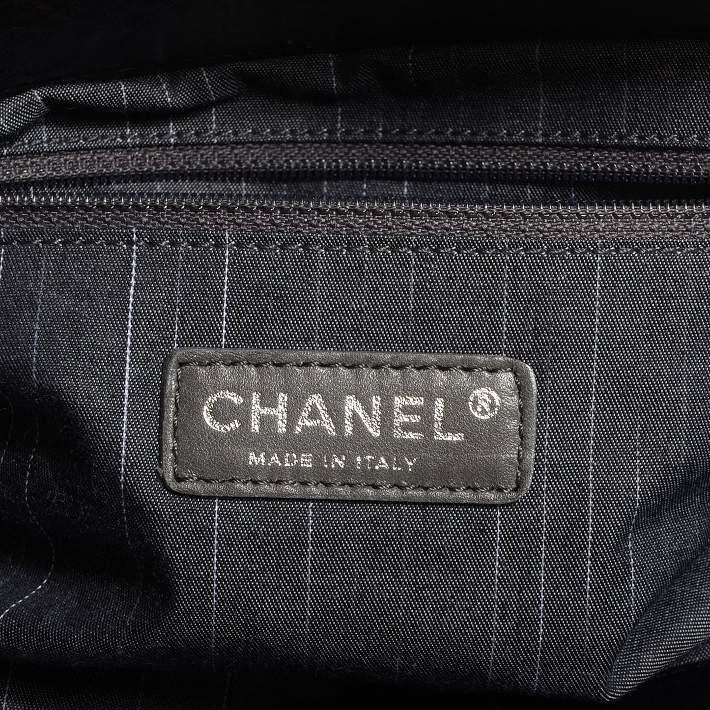 Lambskin Quilted In and Out Large Tote Black