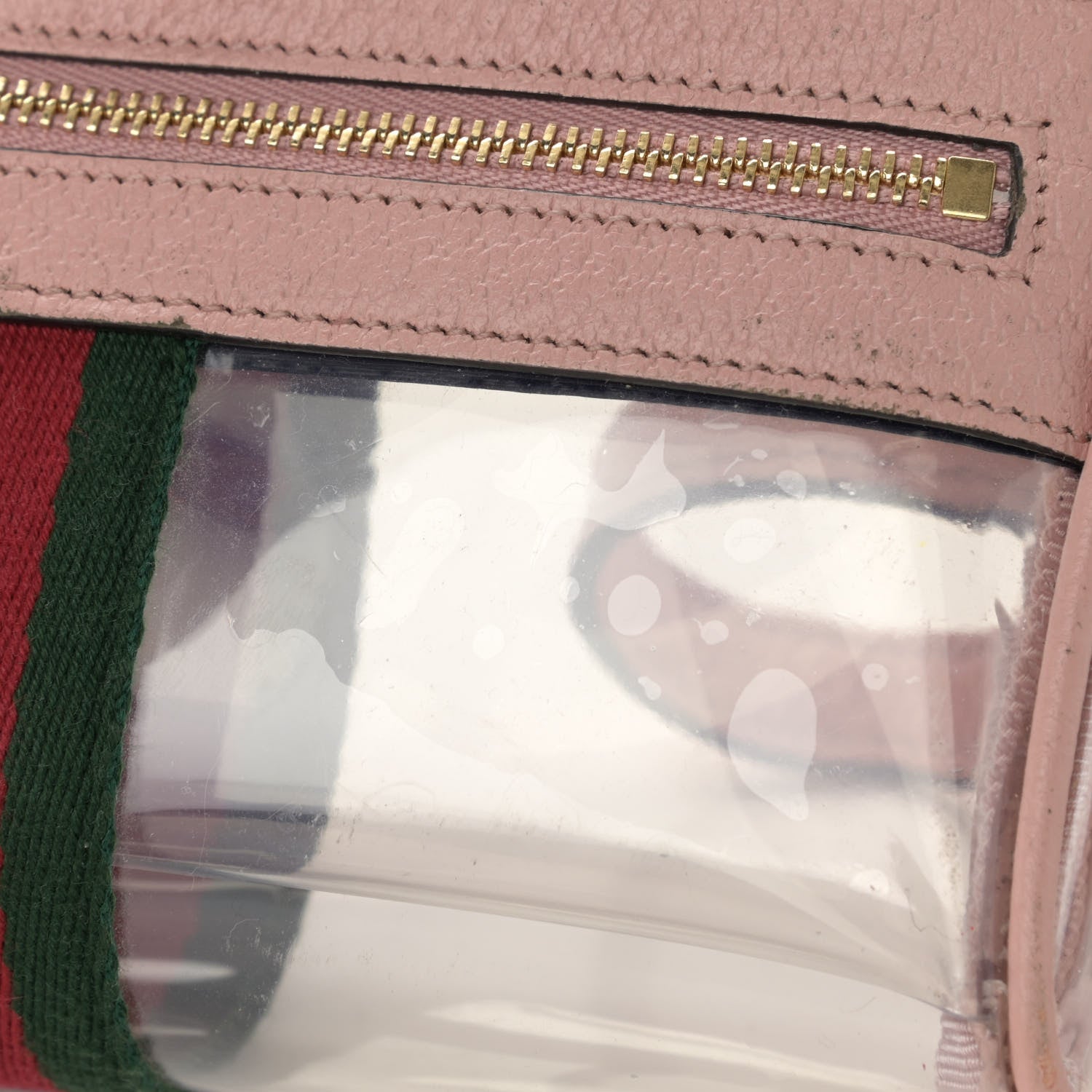 Gucci Vinyl Web Mini Ophidia Transparent Shoulder Bag Perfect Pink 11 of 12