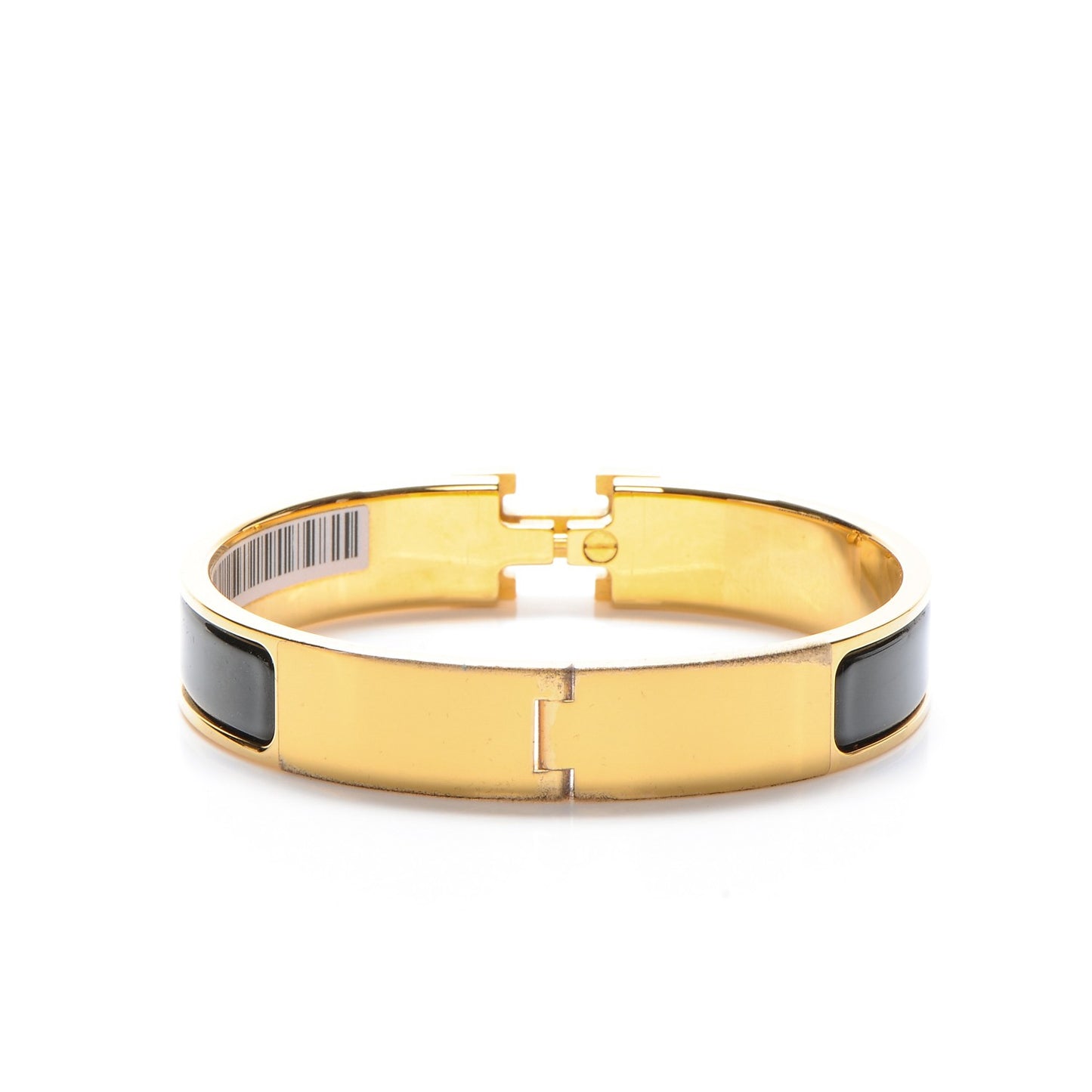 Enamel Narrow Clic Clac H Bracelet PM Black