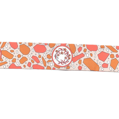 Hermes Silk La Danse Des Amazones Twilly Beige Corail Brun 3 of 4
