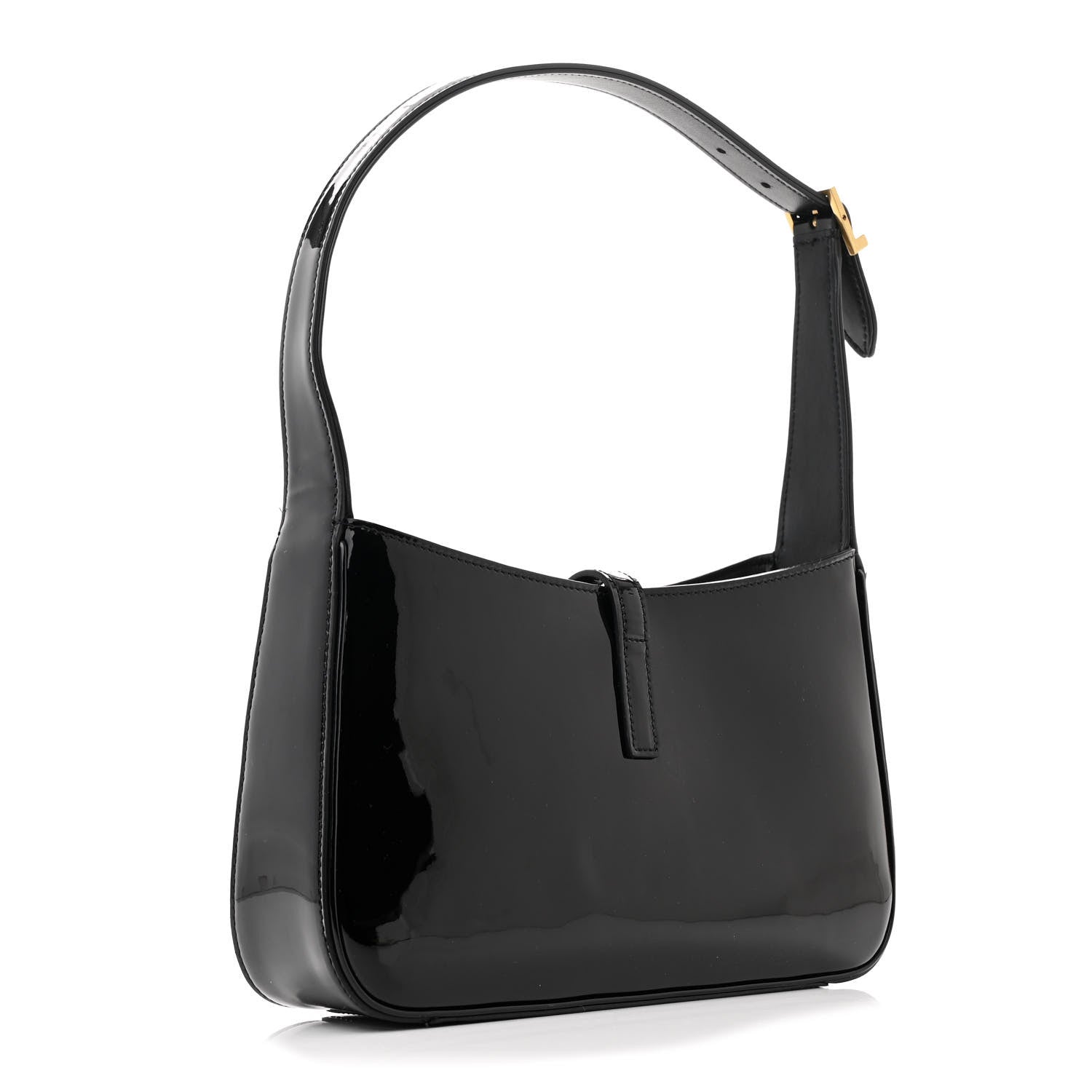 Saint Laurent Patent Le 5 A 7 Hobo Black 3 of 12