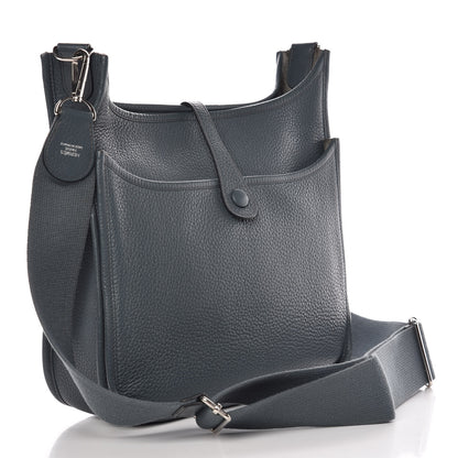 Hermes Taurillon Clemence Evelyne III PM Bleu Orage 3 of 18