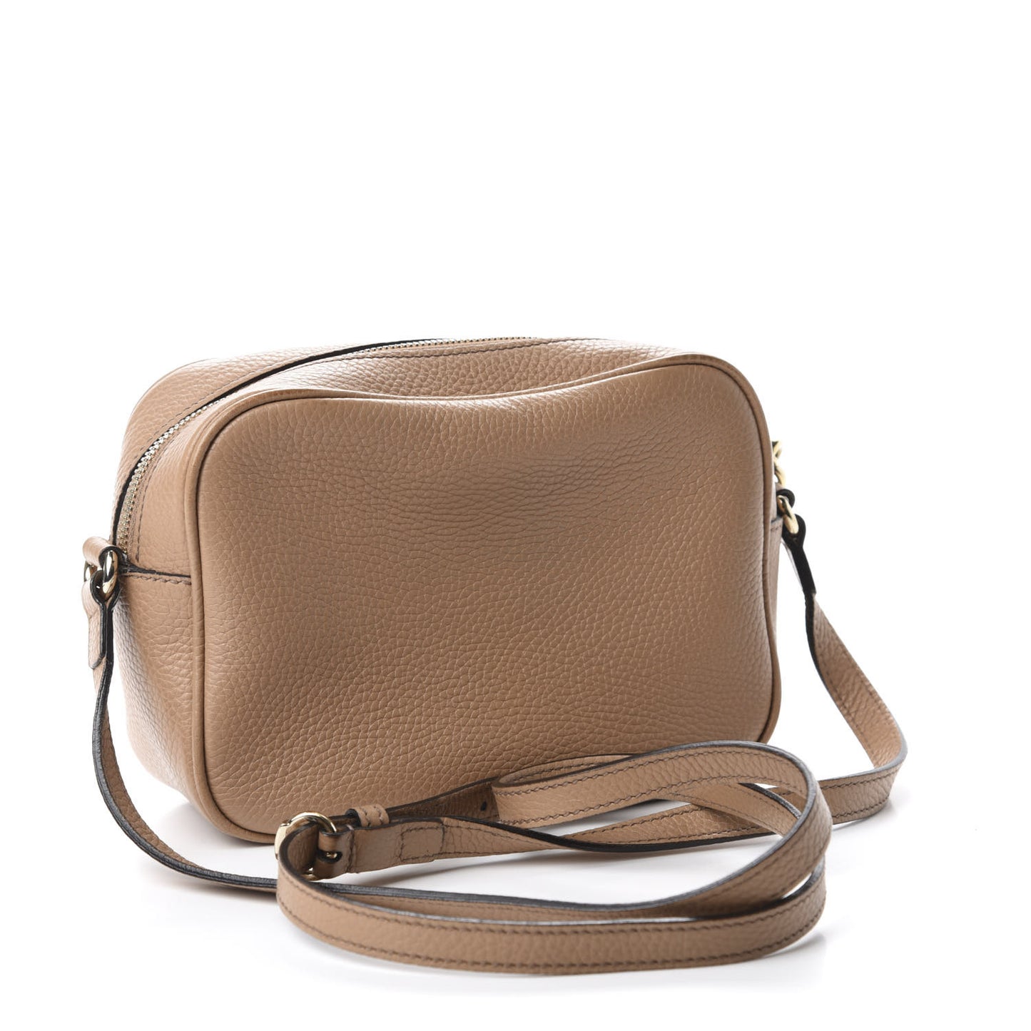 Pebbled Calfskin Small Soho Disco Bag Camelia