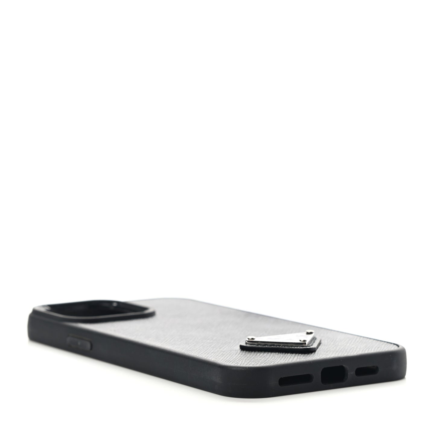 Saffiano Metal iPhone 13 Pro Max Case Black