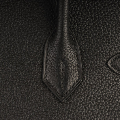 Hermes Taurillon Clemence Birkin 30 Black 9 of 28