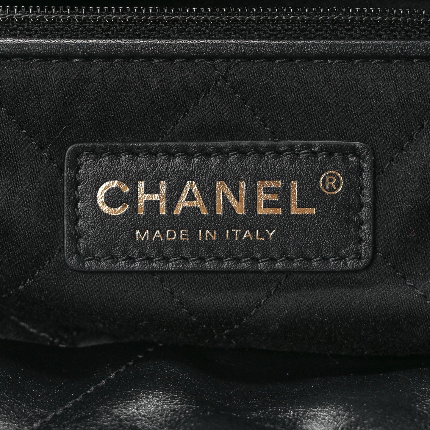 Shiny Calfskin Quilted Small Chanel 22 Black