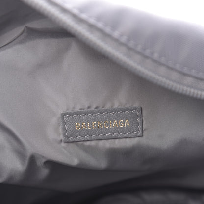 Balenciaga Textured Sport Nylon Logo Embroidered Wheel Beltpack Grey White 6 of 10