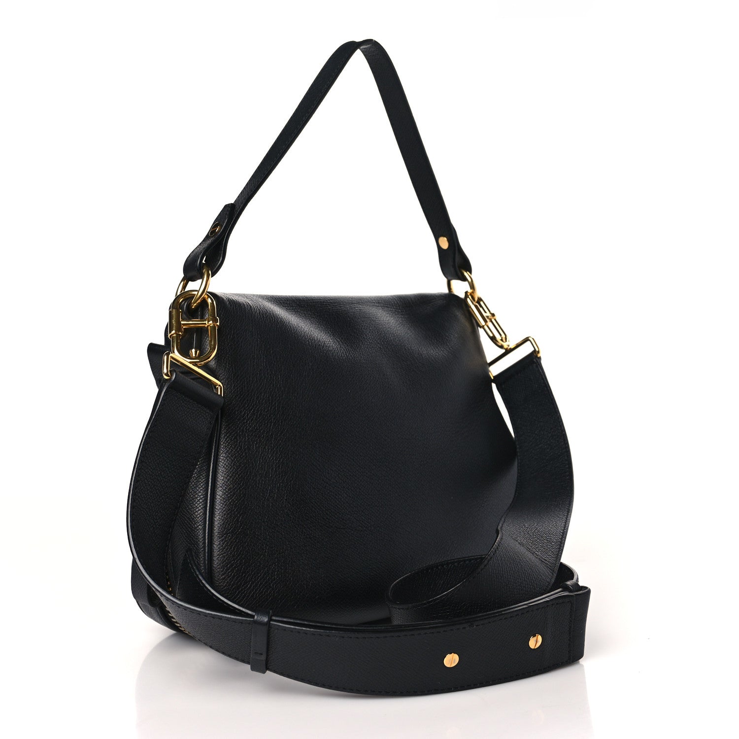 Tom Ford Pebbled Calfskin Medium Jennifer Black 3 of 9