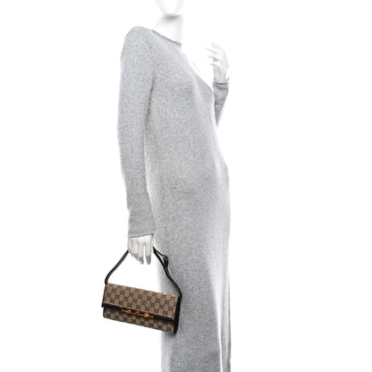 Gucci Monogram Bamboo Bar Clutch Dark Brown 2 of 9