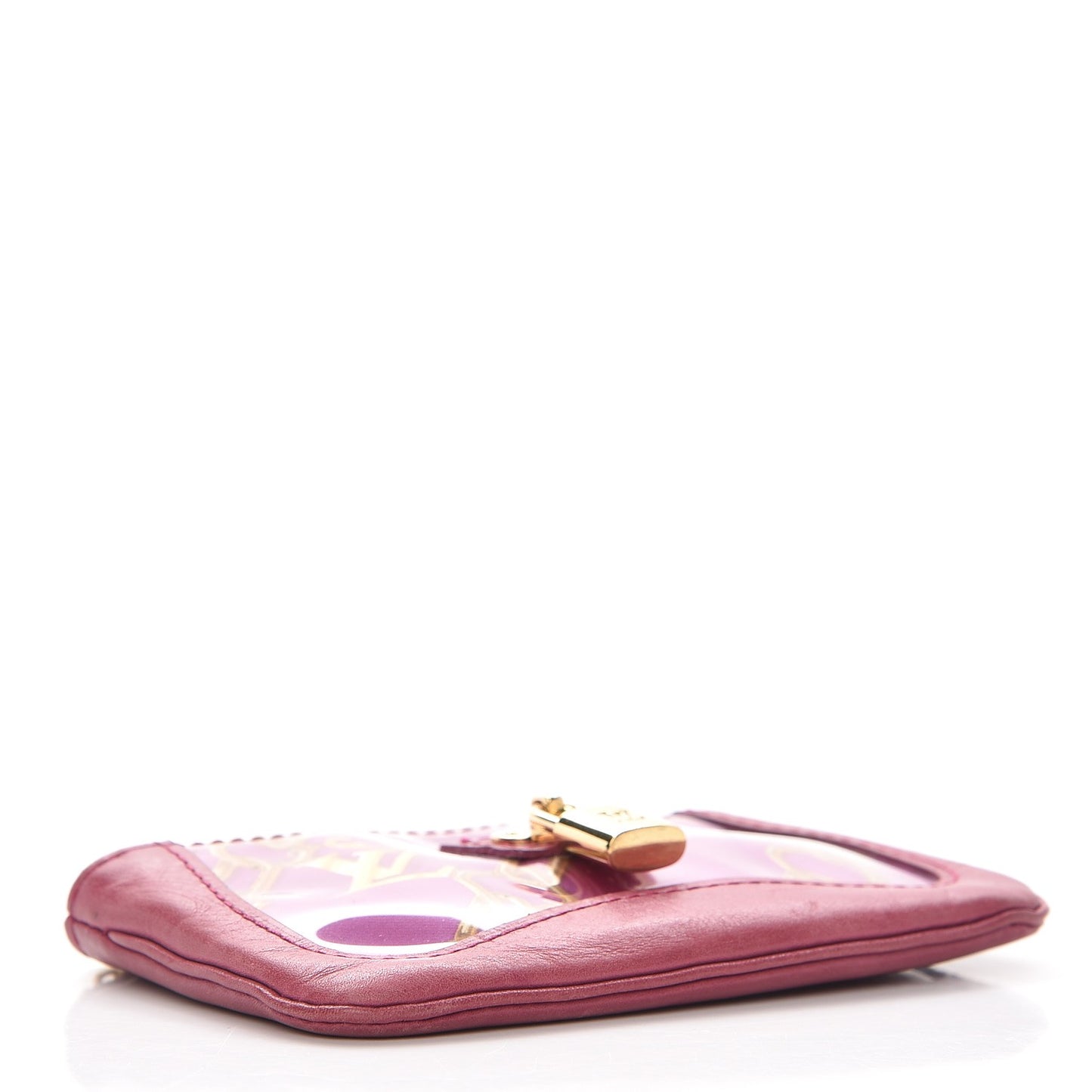 Monogram Charms Key Pouch Fuchsia