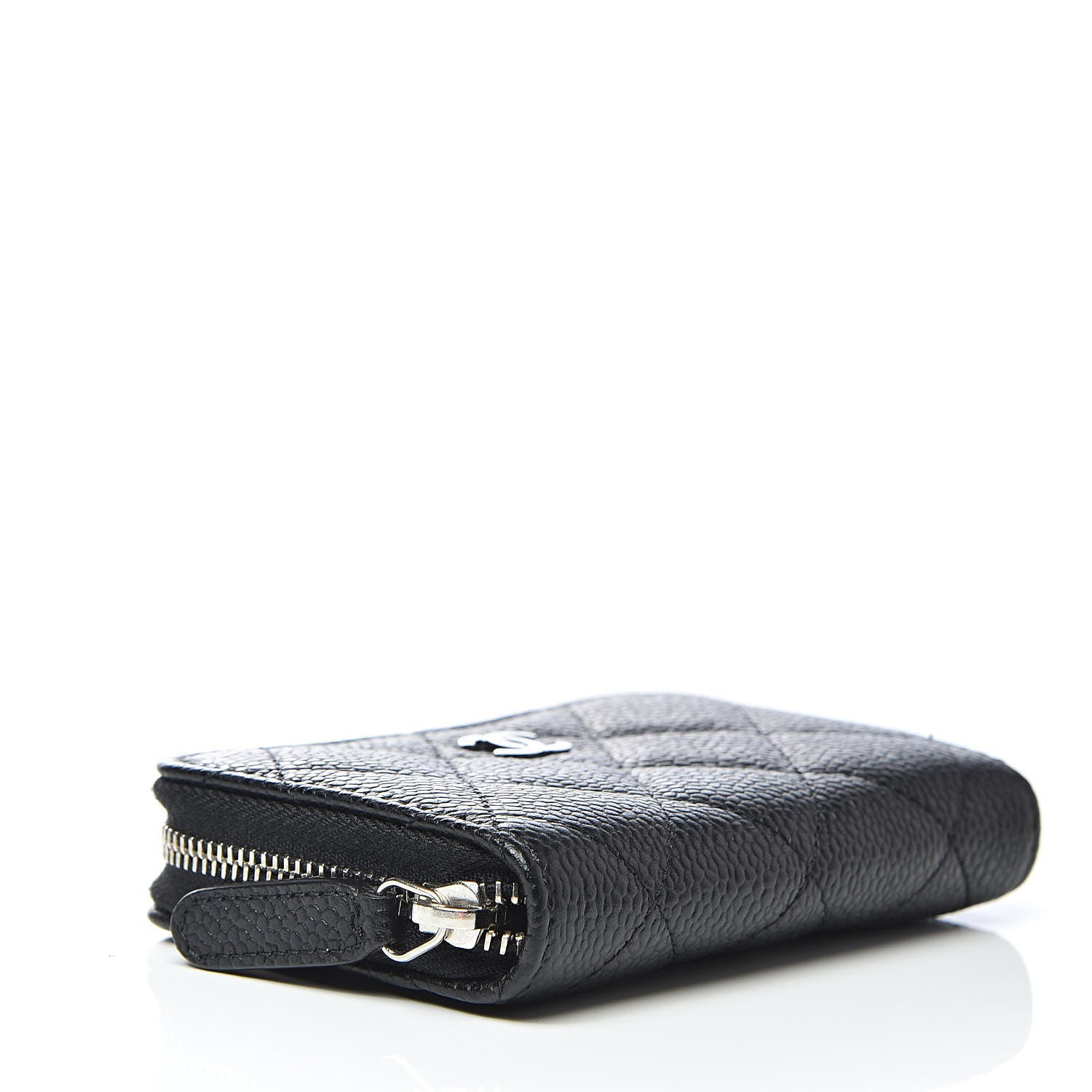 Chanel Caviar Quilted Zip Coin Purse Black 3 of 8