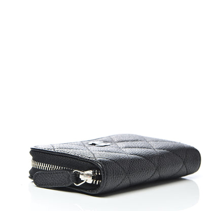 Chanel Caviar Quilted Zip Coin Purse Black 3 of 8