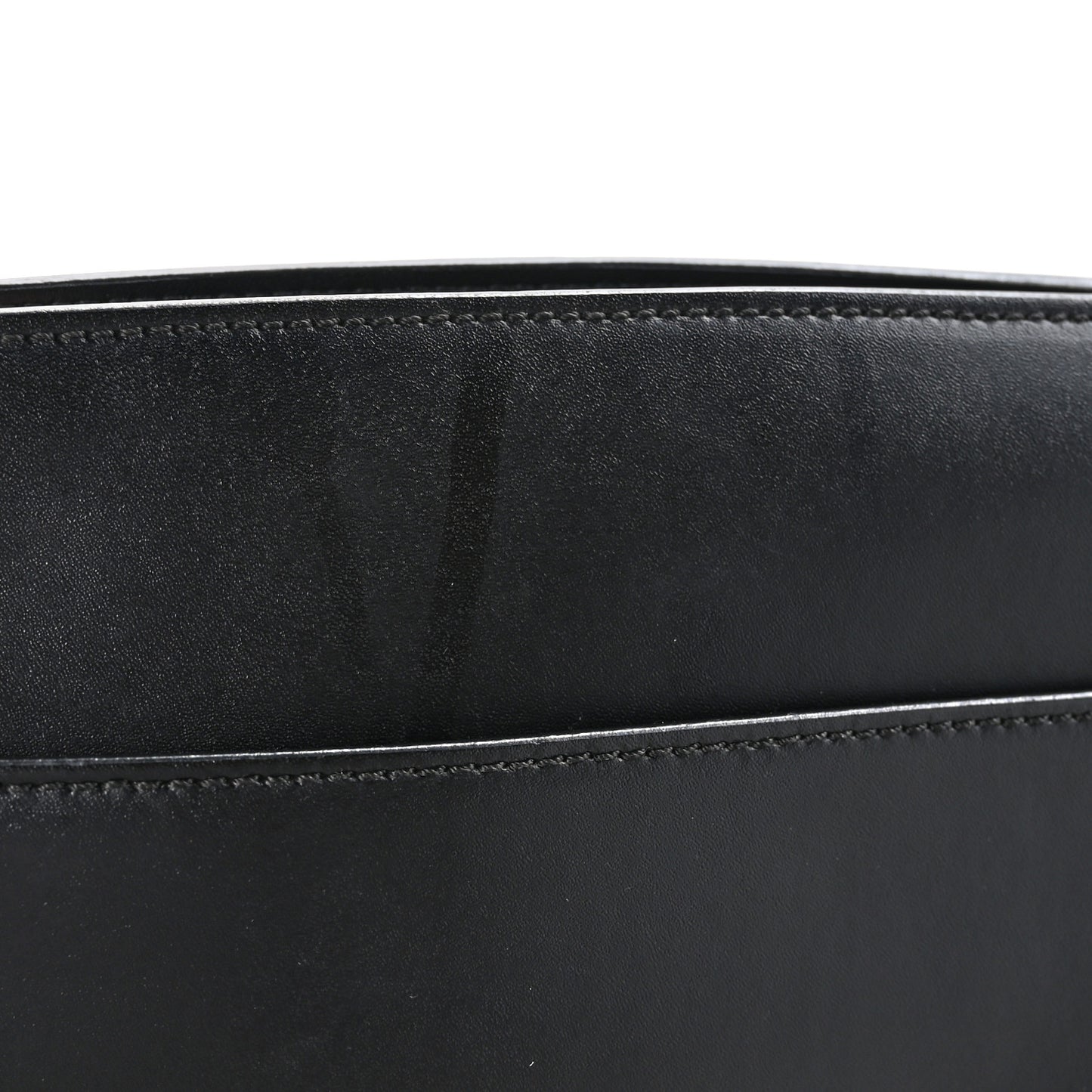 Vitello Metal Monster Eyes Messenger Bag Black