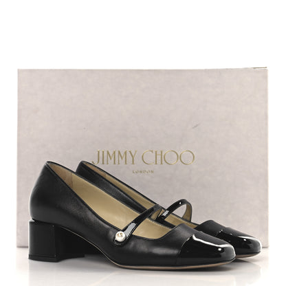 Jimmy Choo Nappa Patent Elisa 45 Mary Jane Flats 35 Black 9 of 9