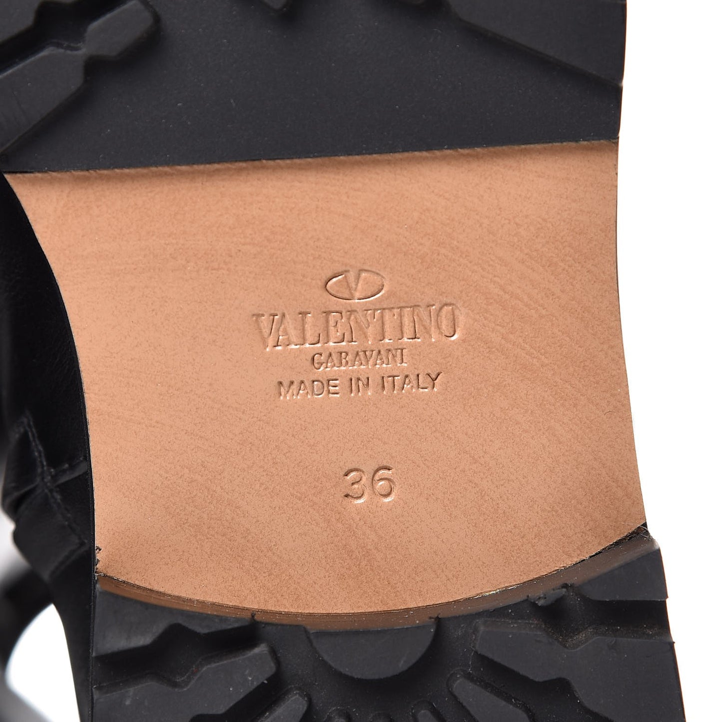 Calfskin Knee High Buckle Boots 36 Black