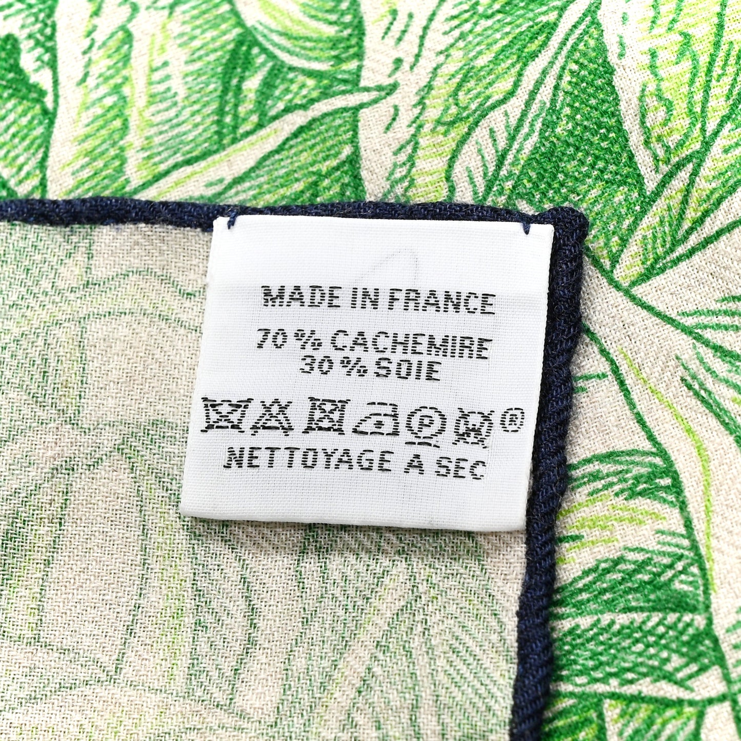 Cashmere Silk All 'Orto Botanico Di Palermo Shawl 140  Vert Vif Naturel Bleu