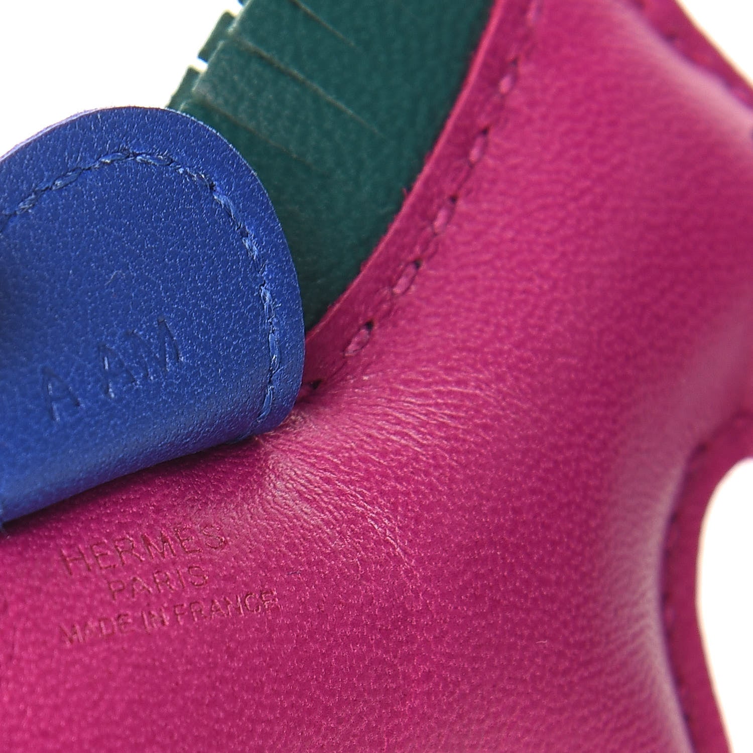 Hermes Milo Lambskin Grigri Rodeo Horse Bag Charm PM Rose Pourpre Bleu Electrique Malachite 4 of 5