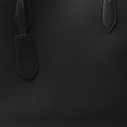 Burberry Grainy Calfskin Haymarket Check Medium Reversible Tote Black 9 of 16