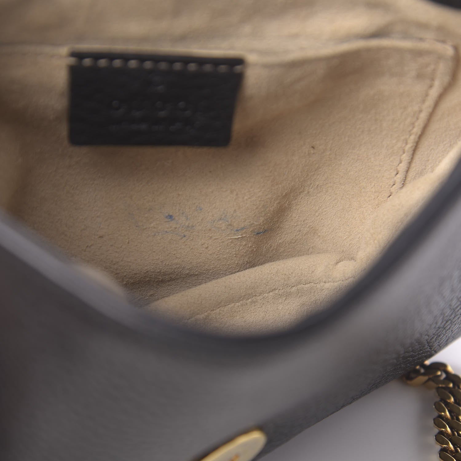 Gucci Pebbled Calfskin Small 1973 Chain Shoulder Bag Black 10 of 11