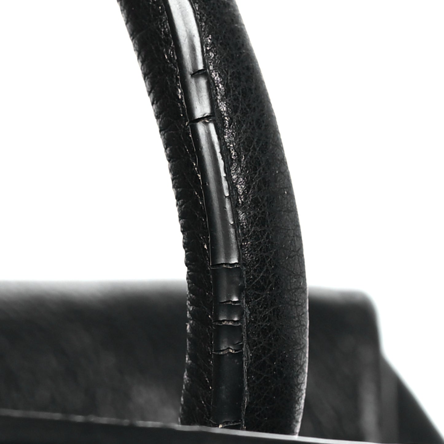 Glace Calf Twin Pocket Tote Black