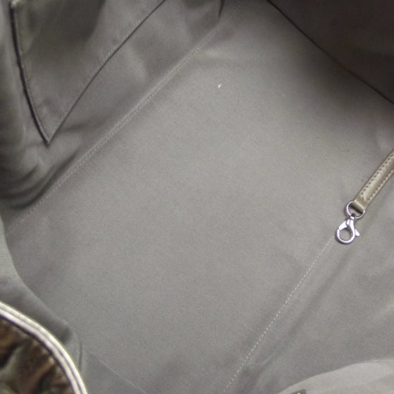 Leather Modern Chain Tote Metallic